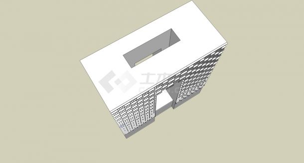 1.4万平米24层两栋连排室办公楼平面设计CAD图纸（含效果图）-图一