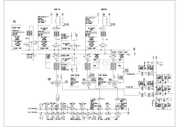 [接线图]某220KV大型高压变电站设计cad电气一次结线图（甲级院设计）-图一
