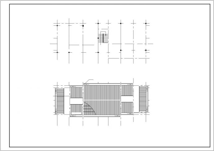 某事业单位占地210平米3层砖混结构办公楼全套建筑设计CAD图纸_图1