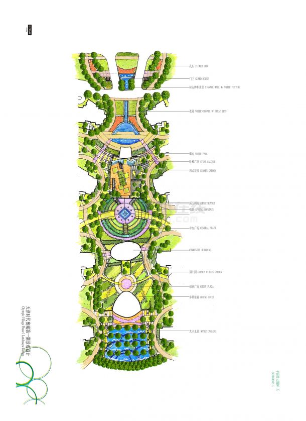 [天津]小区第一期景观设计方案图-图二