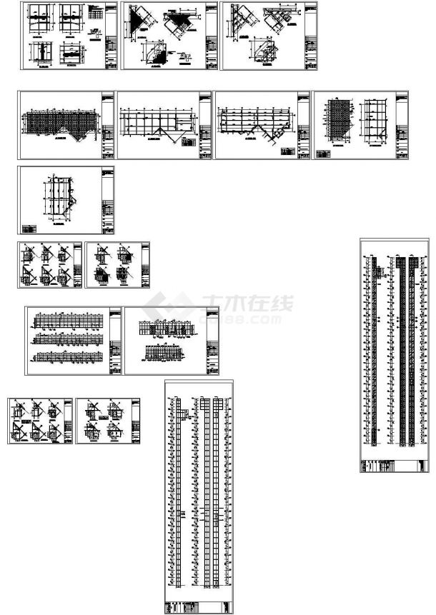 某广场屋面加固改造工程钢结构cad施工图-图二