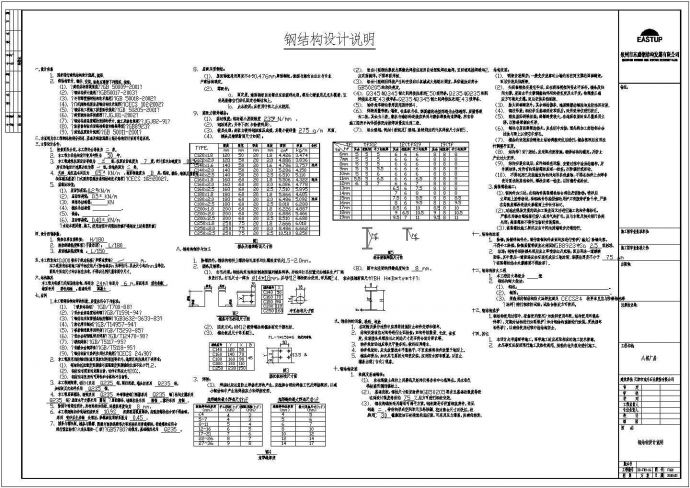 天津市东升石业公司A栋厂房结构设计CAD图_图1