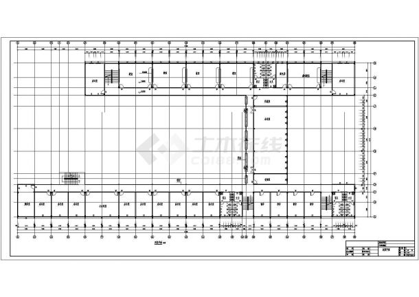 石家庄某学校6500平米四层框架结构教学楼全套建筑设计CAD图纸-图一