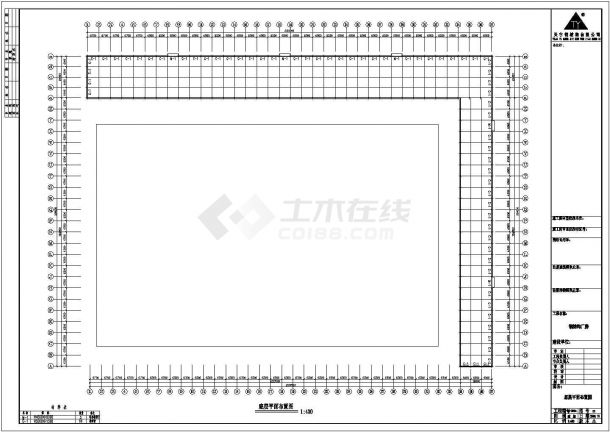 西安某石材公司钢结构厂房工程设计CAD图纸-图二