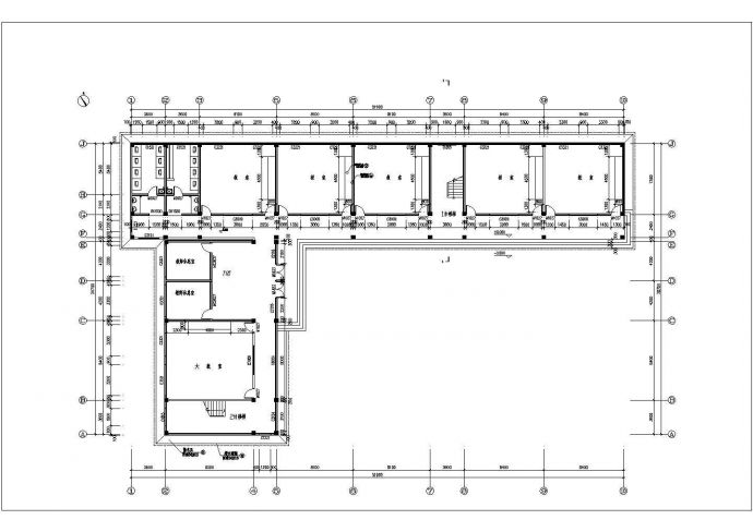 宜宾市某中学3100平米五层框架结构教学楼建筑设计CAD图纸_图1
