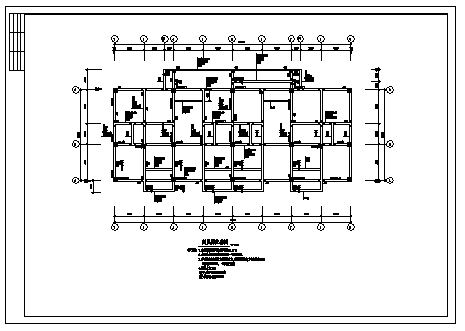 五层带阁楼钢筋混凝土框架结构住宅结构设计cad图，共二十一张-图二