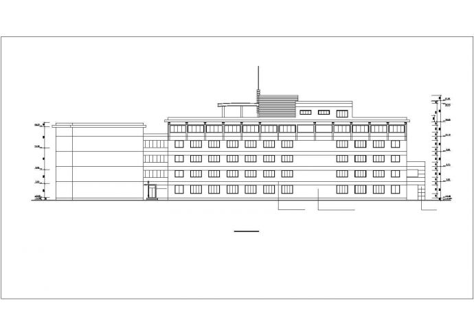1.5万平米5+1层框架结构商务宾馆全套 平立剖面设计CAD图纸_图1