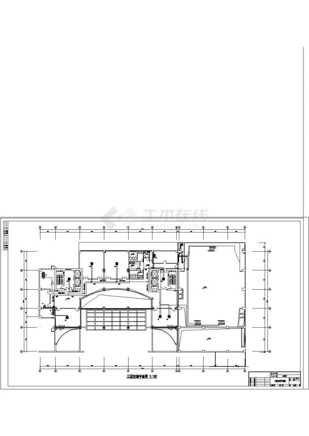 办公楼设计_某地区高层办公楼多联机方案设计施工CAD图纸-图一