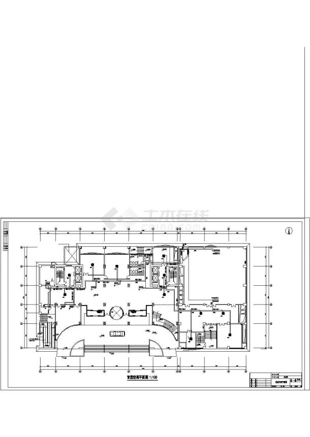 办公楼设计_某地区高层办公楼多联机方案设计施工CAD图纸-图二