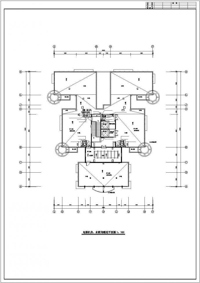 某地区高层住宅楼采暖空调方案设计施工CAD图纸_图1