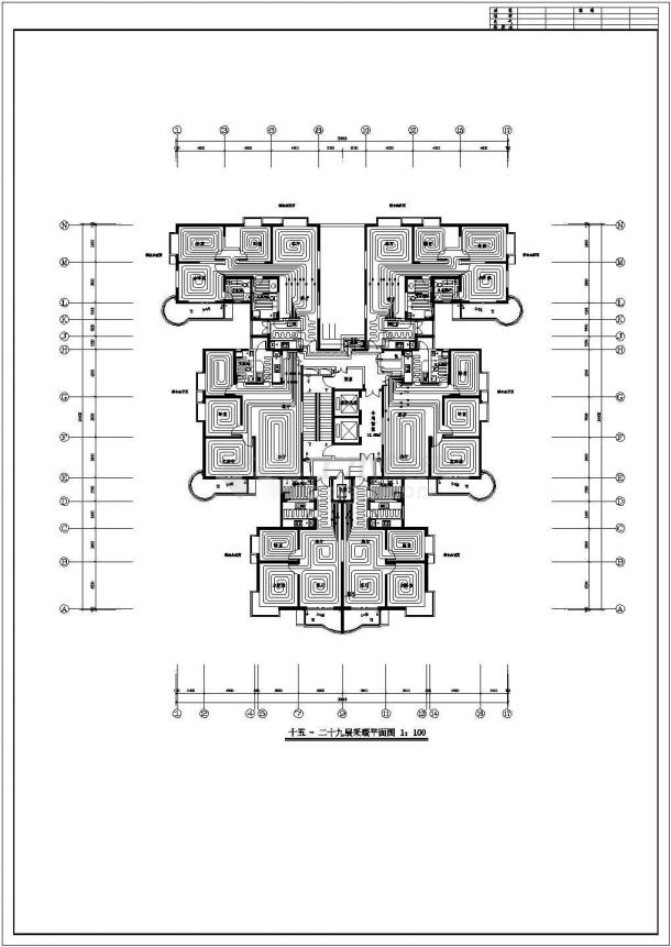 某地区高层住宅楼采暖空调方案设计施工CAD图纸-图二