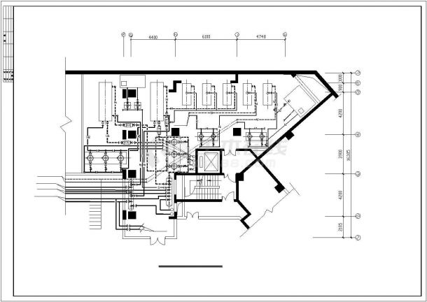 某地区美华制冷机房工程方案设计施工CAD图纸-图二