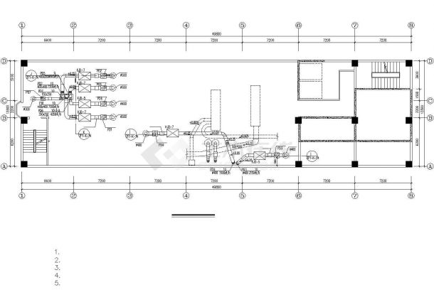 某标准实验室空调排毒全套方案设计施工CAD图纸-图一