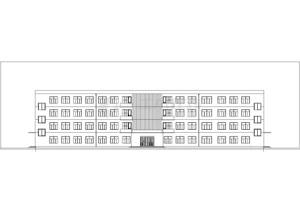 湖州市某中学3150平米四层框架结构教学综合楼建筑设计CAD图纸-图一