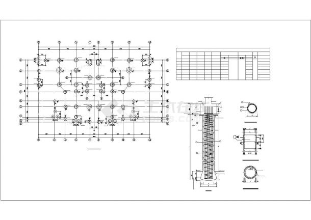 哈尔滨市某小区16层框架结构住宅楼全套结构设计CAD图纸-图二