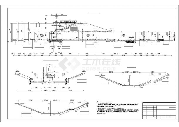 某堤防引水涵闸加固工程全套方案设计施工CAD图纸-图二