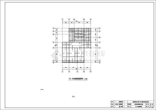 大连市某眼科医院五层框架结构办公楼全套结构设计CAD图纸-图一