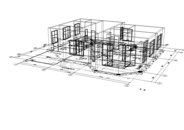 某三层独栋别墅砖混结构建筑设计全套CAD图纸（含结构说明、效果图）-图二