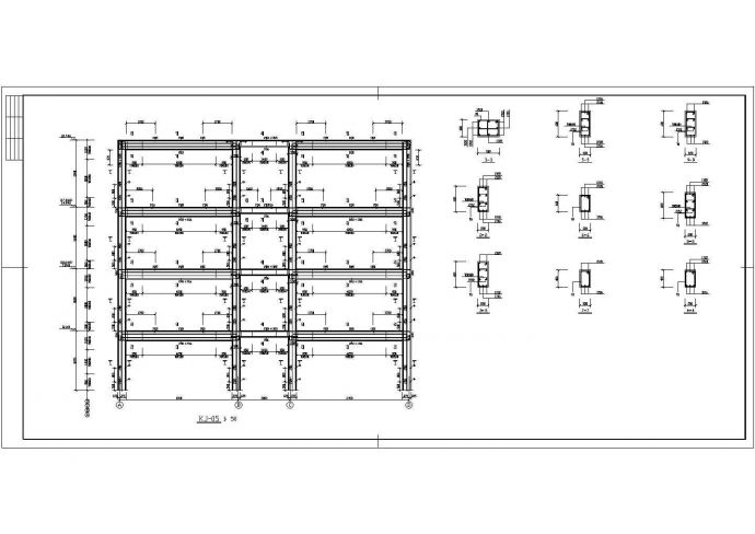 南阳市某公疗医院4层框架结构住院楼全套结构设计CAD图纸_图1