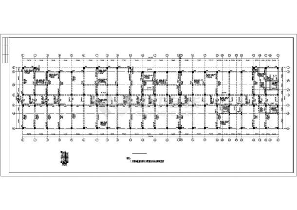 南阳市某公疗医院4层框架结构住院楼全套结构设计CAD图纸-图二