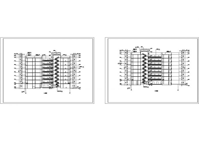某多层框架结构集体宿舍楼设计cad全套平立剖建施图（甲级院设计）_图1