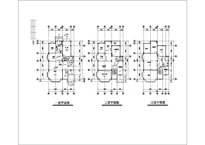 【苏州】某地低层连排住宅全套建筑施工设计cad图(含组合平面图，各层平面图)_图1