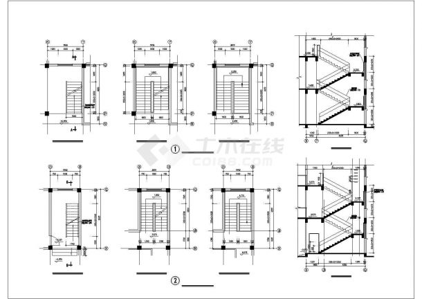 9班：3层2503平米幼儿园建筑cad施工图纸-图二