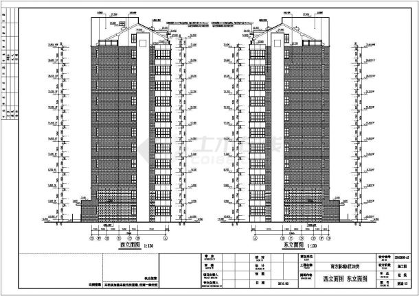5800平米11层异形柱框剪结构住宅楼全套结构设计CAD图纸-图二