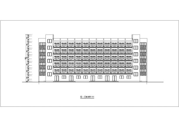 温州某工厂3900平米6层框架结构宿舍楼全套建筑设计CAD图纸-图一