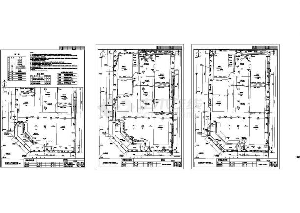 四川某机电设备公司厂区全套给排水管总平面图（含设计说明、图纸目录）-图一