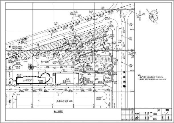 安徽某公司厂区全套给排水施工cad图（含雨水管道布置图，设计说明）-图一