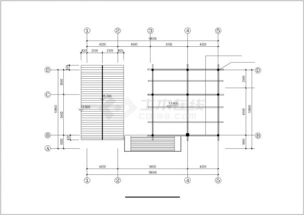湘潭市某现代化村镇530平米五层框混结构乡村自建楼建筑设计CAD图纸-图一