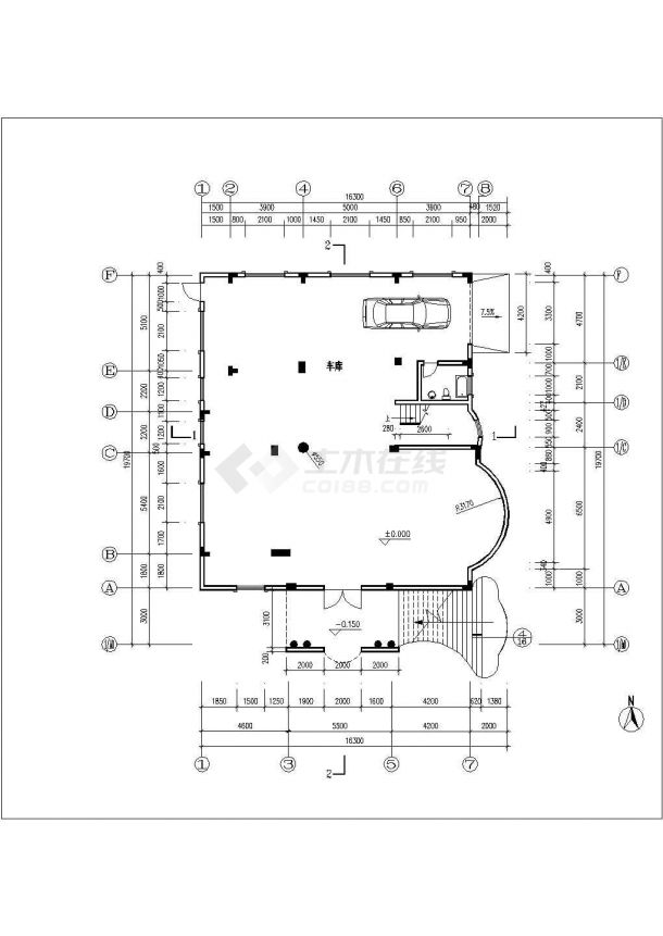 940平米4+1层砖混结构私人别墅全套建筑设计CAD图纸-图一