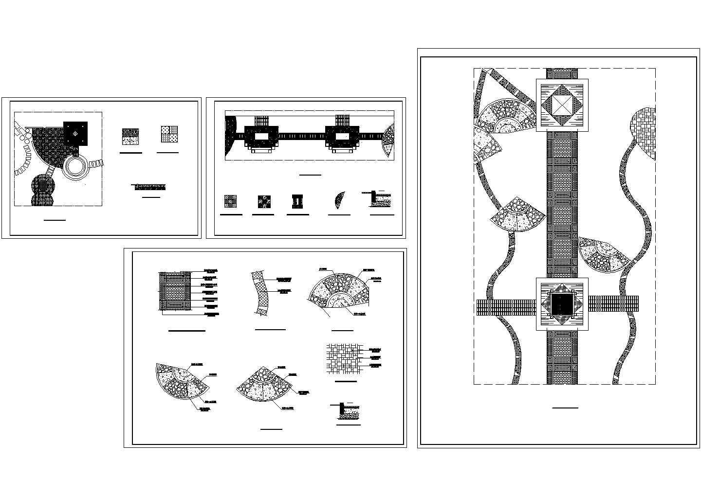 大型园路铺装施工CAD详图