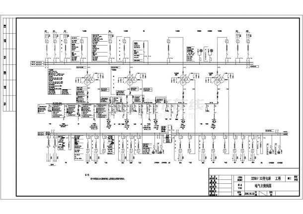 某220kV变电站电气主接线非常标准设计cad图纸-图一