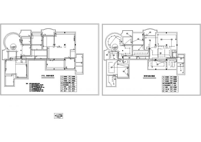 某私人住宅室内照明设计cad电路布置图（甲级院设计）_图1