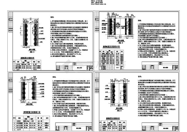 南京某四条道路绿化施工CAD图-图一