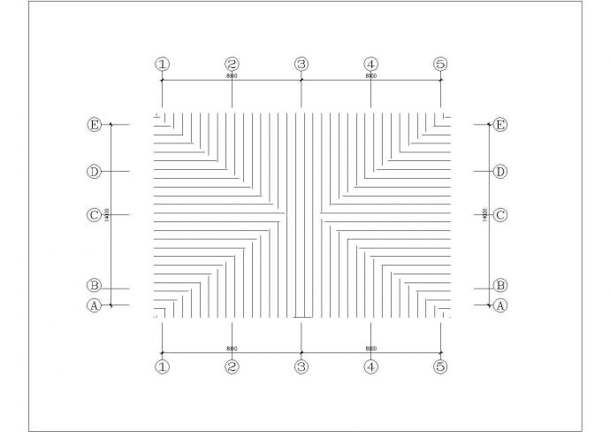 3层框混结构双拼别墅平立剖面设计CAD图纸（每户251平米）_图1