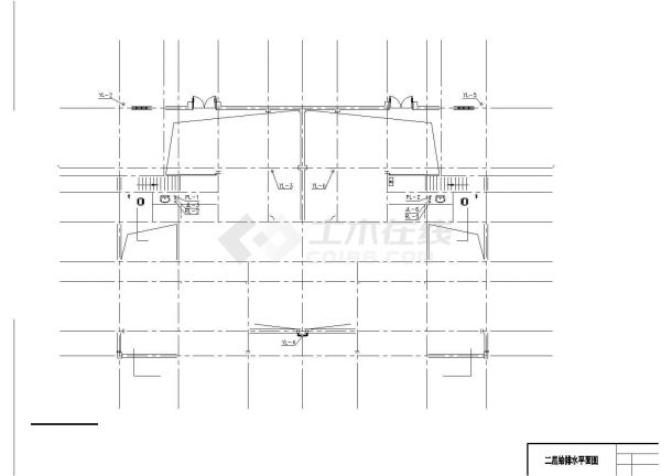 昆山市某小区三层框混结构双拼别墅全套给排水设计CAD图纸-图一