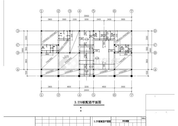 济宁市某别墅区3层混合结构双拼别墅全套结构设计CAD图纸-图一