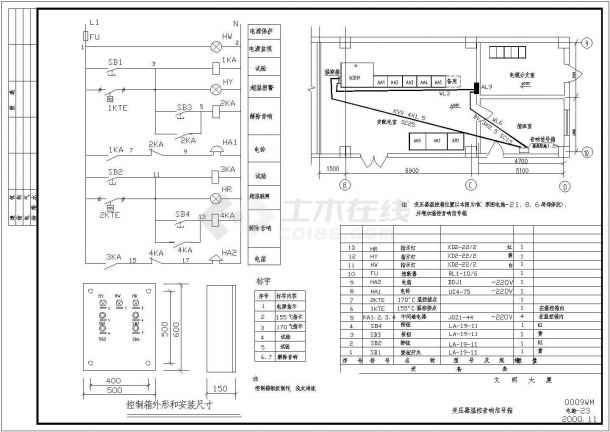 变压器信号箱原理接线非常实用设计cad图纸-图二