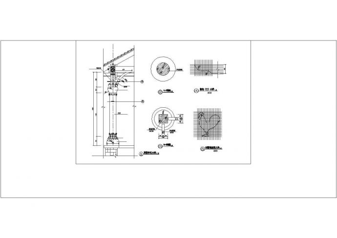 某地四角景亭施工CAD设计详图_图1