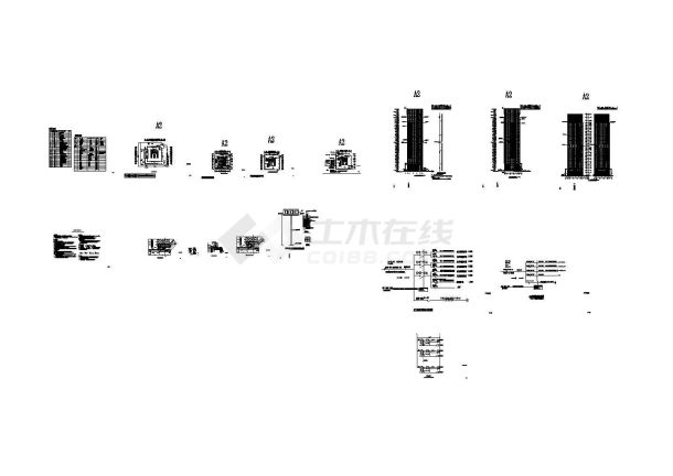 深圳某大厦主体LED泛光照明设计cad全套施工图（ 含设计说明）-图二