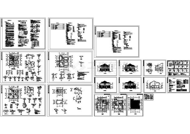 [北京]二层砖混别墅结构施工图纸-图一