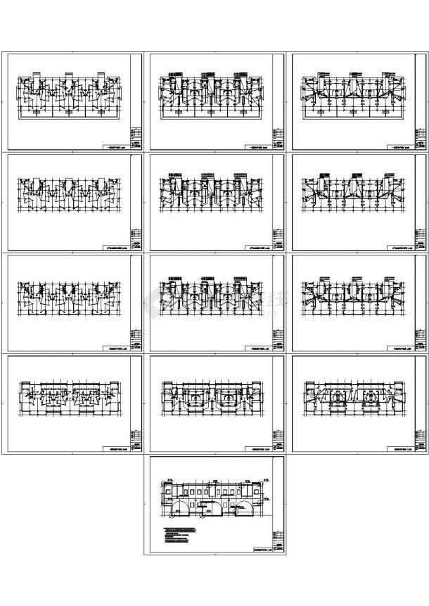 某六层住宅楼电气设计cad全套施工图（含弱电设计，13张图）-图一