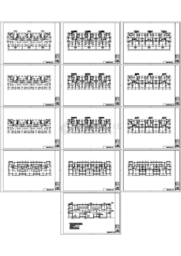 某六层住宅楼电气设计cad全套施工图（含弱电设计，13张图）-图二