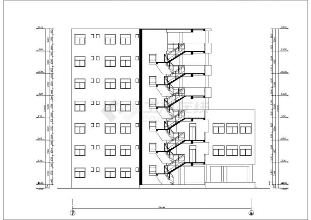苏州市某职业技校7层Y字型学生宿舍楼全套建筑设计CAD图纸-图一