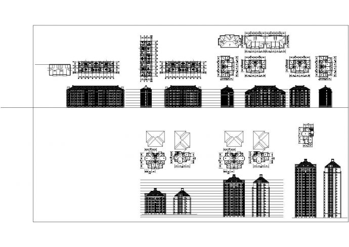 豪华住宅立面设计CAD图_图1