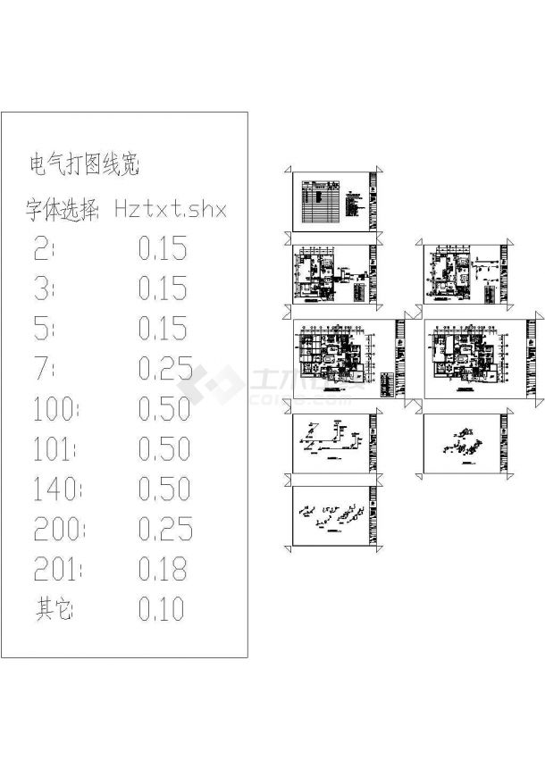 郑州豪华法式别墅水施设计CAD图-图一