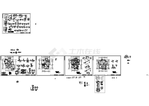 某大型豪华别墅结构设计CAD图纸-图一